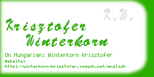 krisztofer winterkorn business card